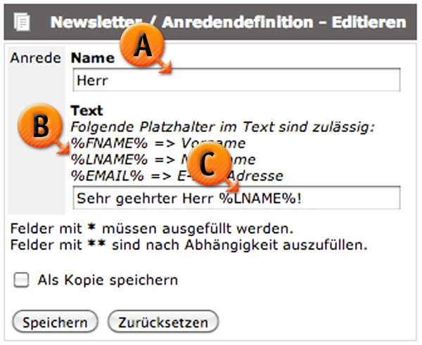 newsletter anrededefinition © echonet