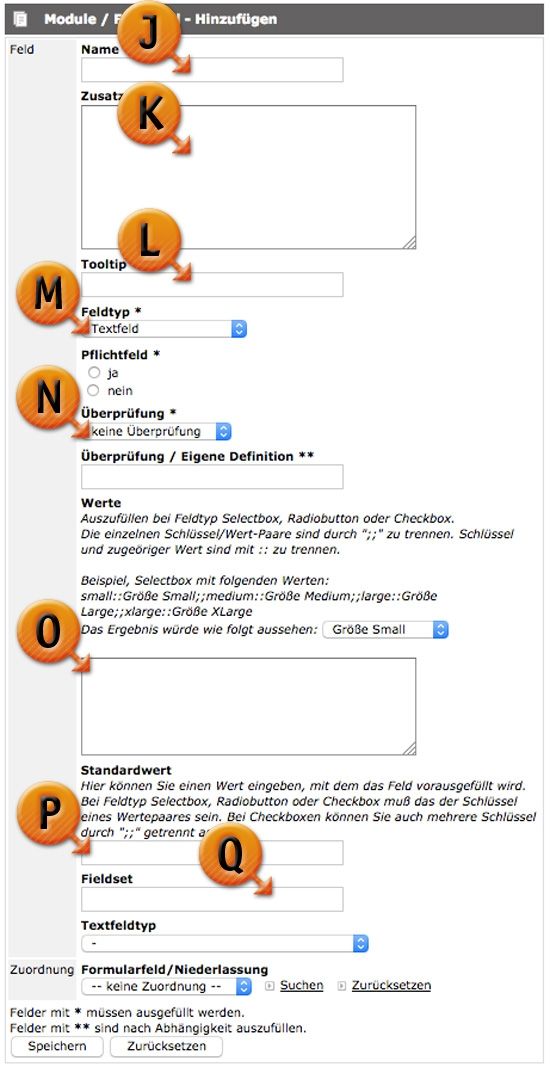 Modul Formmail PopUp Formularfelder © echonet