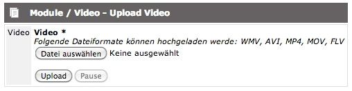 Modul Video upload © echonet